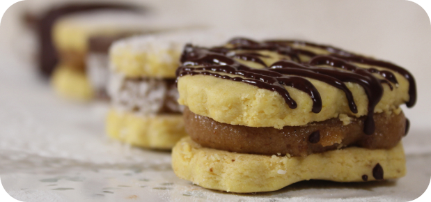 Alfajores sin gluten ni lactosa de Exótica de Oky