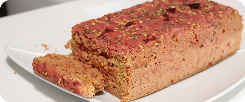 Pan de Beterraga sin gluten de Exótica de Oky